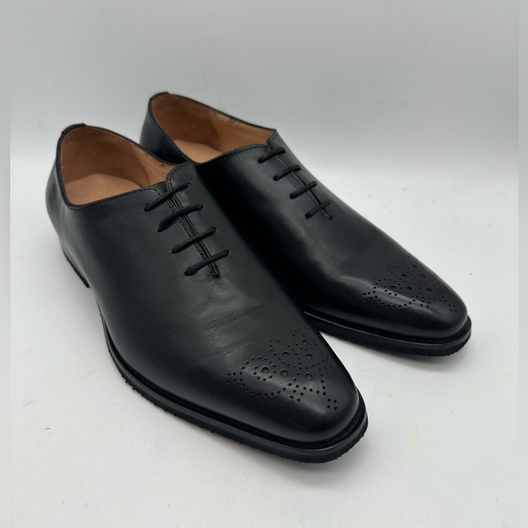 DAPPER SHOES CO. Handcrafted Genuine Leather Men's Black Oxford Leather Sz 9.5 - Picture 2 of 9